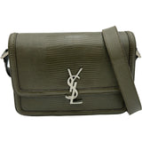 サンローラン SAINT LAURENT ソルフェリーノ ミディアム 711089 カーキ リザード型押し レディース ショルダーバッグ