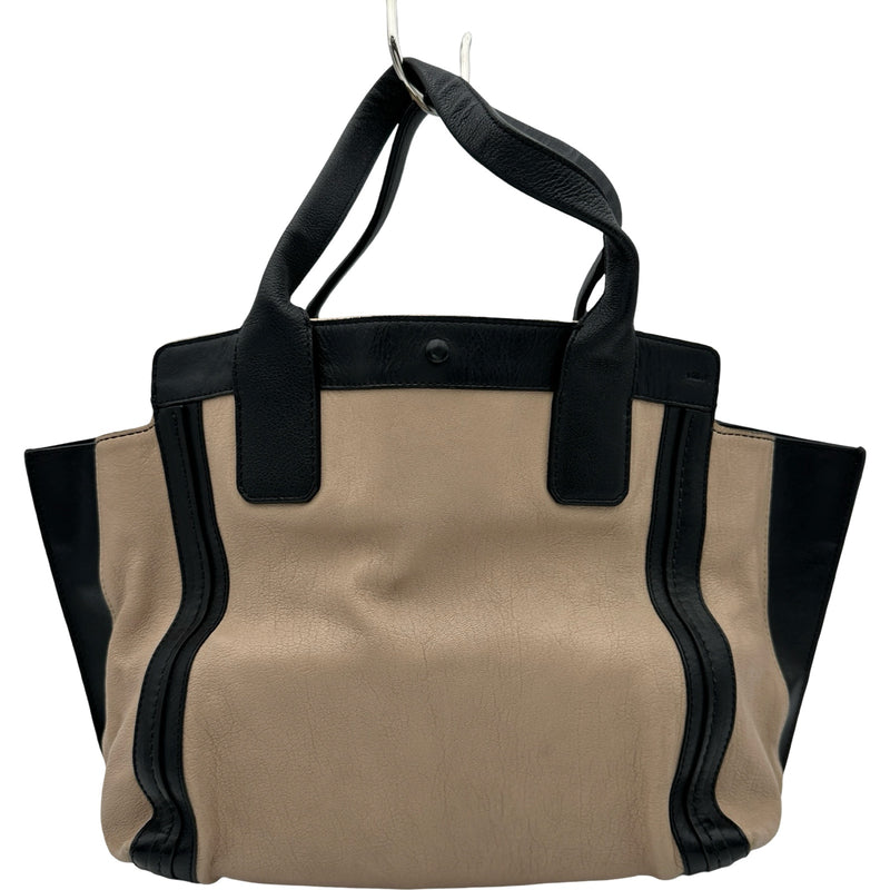 Chloé アリソン レザートートバッグ クロエ Chloe アリソントート ベージュ/ブラック レザー レディース