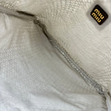 ミュウミュウ miu miu スパンコールメッシュバッグ カーキ ポリエステル レディース トートバッグ