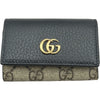 グッチ GUCCI GGマーモントキーケース 456118 ブラック GGスプリーム/レザー レディース キーケース