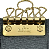 グッチ GUCCI GGマーモントキーケース 456118 ブラック GGスプリーム/レザー レディース キーケース