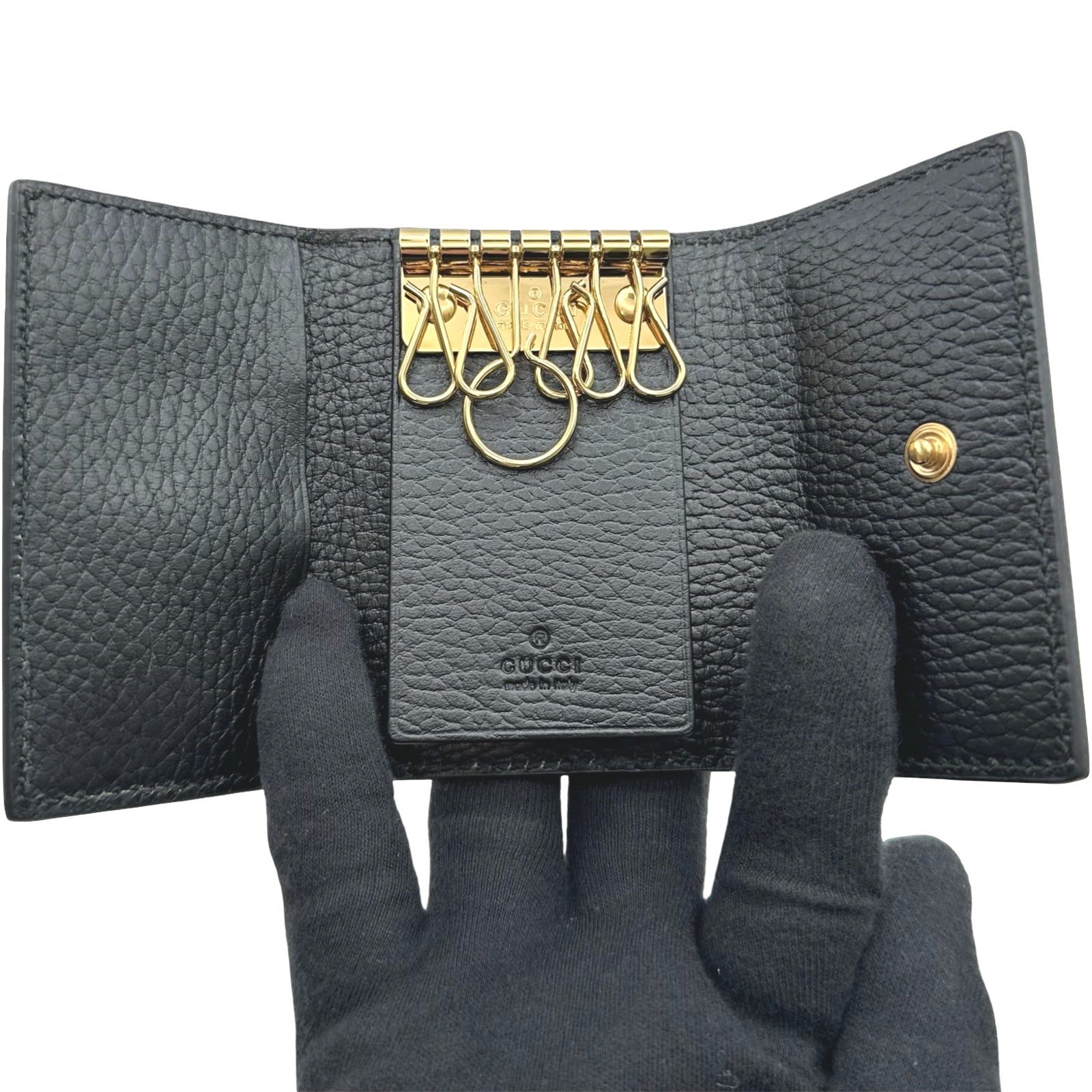 グッチ GUCCI GGマーモントキーケース 456118 ブラック GGスプリーム