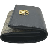 グッチ GUCCI GGマーモントキーケース 456118 ブラック GGスプリーム/レザー レディース キーケース
