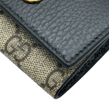 グッチ GUCCI GGマーモントキーケース 456118 ブラック GGスプリーム/レザー レディース キーケース