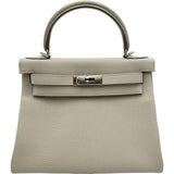 エルメス HERMES ケリー28 タッチ C刻 べトン シルバー金具 トゴ/アリゲゲーター レディース ショルダーバッグ