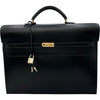 エルメス HERMES ケリーデペッシュ38 □E刻印 ブラック ゴールド金具 ボックスカーフ メンズ ハンドバッグ