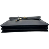 エルメス HERMES ケリーデペッシュ38 □E刻印 ブラック ゴールド金具 ボックスカーフ メンズ ハンドバッグ