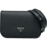 プラダ PRADA トライアングルロゴミニショルダーバッグ 2VD061 ブラック サフィアーノ・レザー メンズ ショルダーバッグ