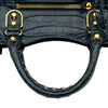 バレンシアガ BALENCIAGA クラシックメタリックエッジミニシティ 390160 ネイビー クロコ型押し/レザー レディース ショルダーバッグ