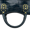バレンシアガ BALENCIAGA クラシックメタリックエッジミニシティ 390160 ネイビー クロコ型押し/レザー レディース ショルダーバッグ