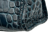 バレンシアガ BALENCIAGA クラシックメタリックエッジミニシティ 390160 ネイビー クロコ型押し/レザー レディース ショルダーバッグ