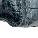 バレンシアガ BALENCIAGA クラシックメタリックエッジミニシティ 390160 ネイビー クロコ型押し/レザー レディース ショルダーバッグ