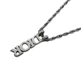 クリスチャン・ディオール Christian Dior ロゴネックレス シルバー メタル アクセサリー