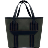 エルメス HERMES ピュール・サングル U刻印 カーキ シルバー金具 トワル メンズ トートバッグ