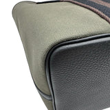 エルメス HERMES ピュール・サングル U刻印 カーキ シルバー金具 トワル メンズ トートバッグ