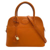 エルメス HERMES ボリード31 □H刻 オレンジ シルバー金具 シェーブル レディース ハンドバッグ