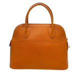 エルメス HERMES ボリード31 □H刻 オレンジ シルバー金具 シェーブル レディース ハンドバッグ