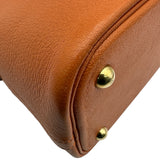 エルメス HERMES ボリード31 □H刻 オレンジ シルバー金具 シェーブル レディース ハンドバッグ