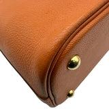 エルメス HERMES ボリード31 □H刻 オレンジ シルバー金具 シェーブル レディース ハンドバッグ