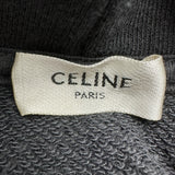セリーヌ CELINE バックプリントロゴプルオーバーパーカー 2Y005632E ブラック コットン レディース パーカー