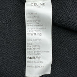 セリーヌ CELINE バックプリントロゴプルオーバーパーカー 2Y005632E ブラック コットン レディース パーカー