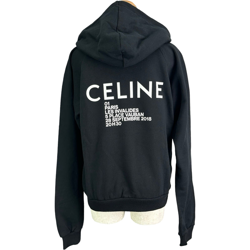 セリーヌ CELINE バックプリントロゴプルオーバーパーカー 2Y005632E ブラック コットン レディース パーカー セリーヌ CELINE バックプリントロゴプルオーバーパーカー 2Y005632E