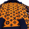 ルイ・ヴィトン LOUIS VUITTON モノグラム総柄ニットカーディガン HON46W ネイビー ウール メンズ カーディガン