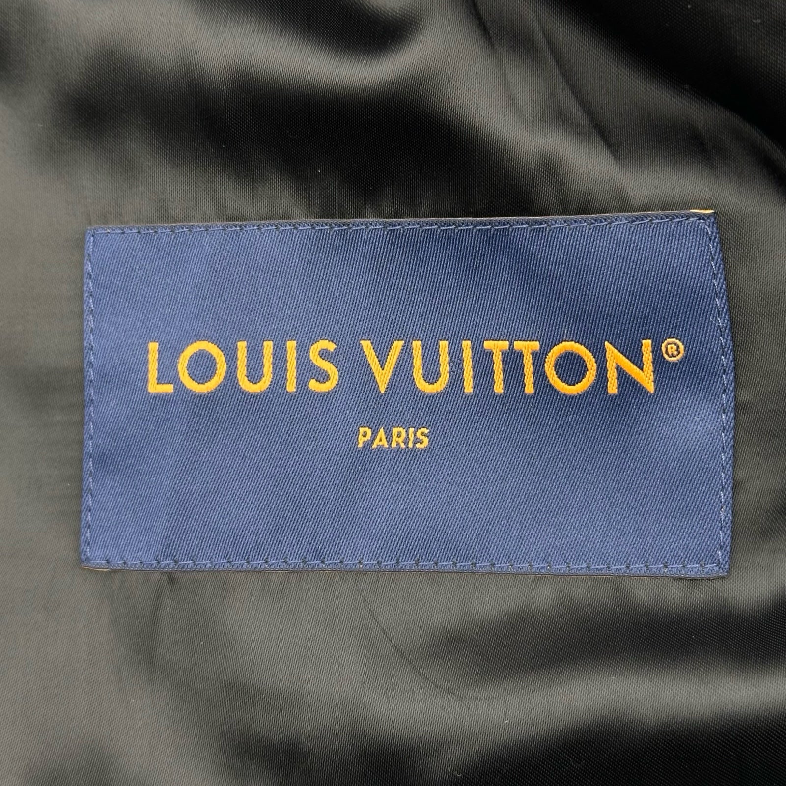 ルイ・ヴィトン LOUIS VUITTON ダミエ バーシティ レザー切替ブルゾン