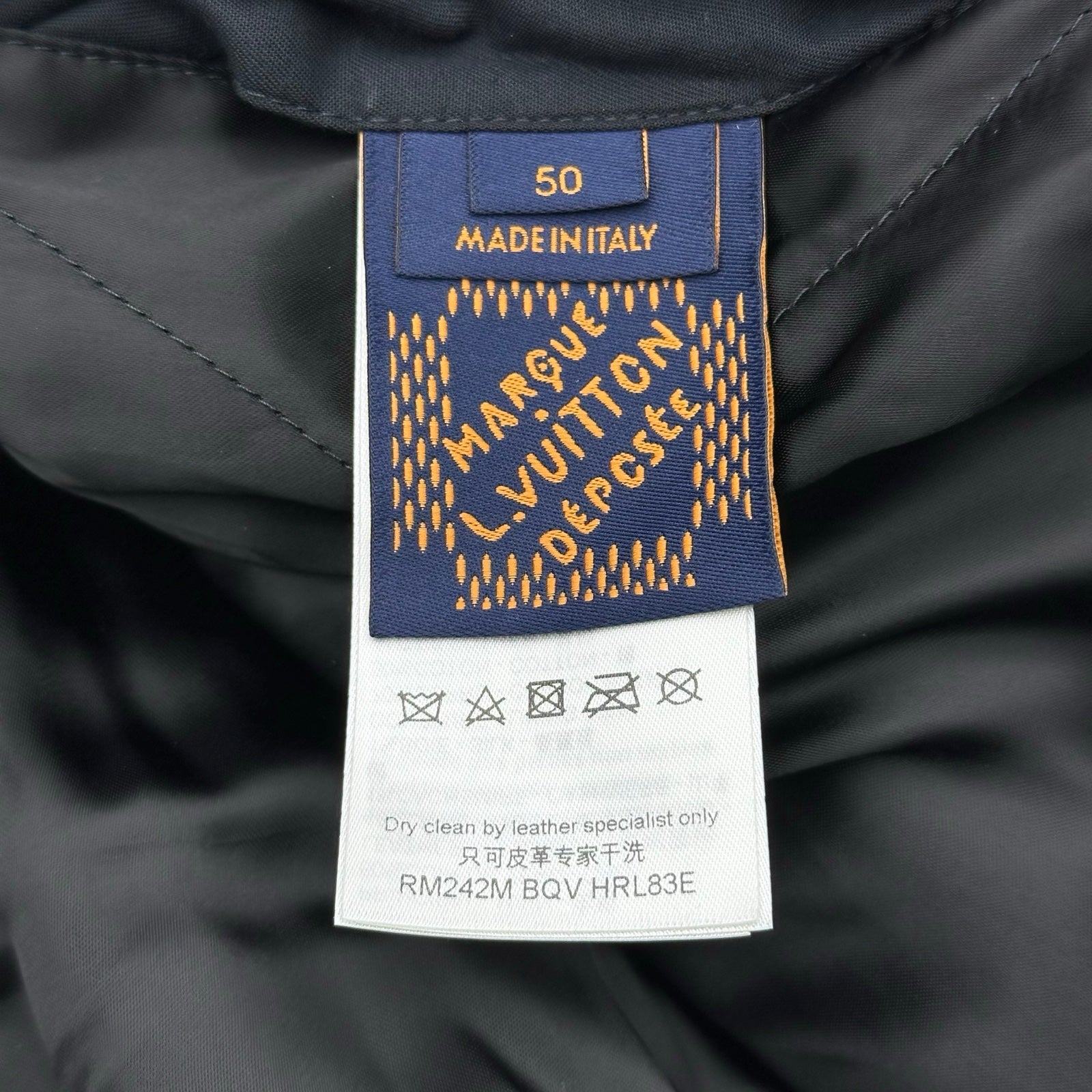 ルイ・ヴィトン LOUIS VUITTON ダミエ バーシティ レザー切替ブルゾン