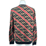 フェンディ FENDI FF総柄スウェットシャツ FY0944 ブラウン コットン メンズ スウェット