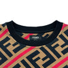 フェンディ FENDI FF総柄スウェットシャツ FY0944 ブラウン コットン メンズ スウェット