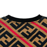 フェンディ FENDI FF総柄スウェットシャツ FY0944 ブラウン コットン メンズ スウェット