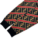 フェンディ FENDI FF総柄スウェットシャツ FY0944 ブラウン コットン メンズ スウェット