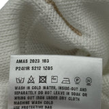 プラダ PRADA ロゴ刺繍クロップド半袖ニットセーター P24I1R ホワイト コットン レディース セーター