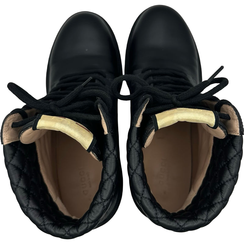 グッチ GUCCI GGスプリームショートブーツ 659691 ブラック レザー