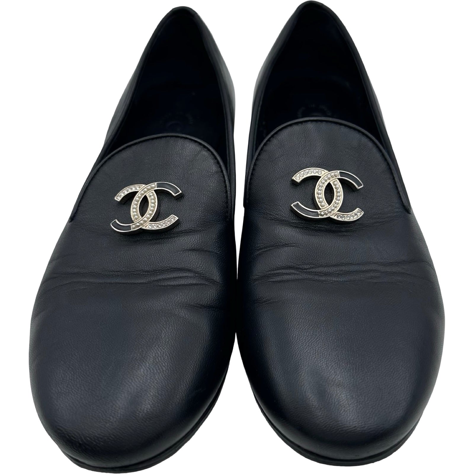 シャネル CHANEL ココマーク オペラシューズ G32948 ブラック レザー