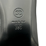 シャネル CHANEL ココマークチェーンフラットパンプス G38986 ブラック レザー レディース パンプス