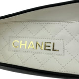 シャネル CHANEL ココマークチェーンフラットパンプス G38986 ブラック レザー レディース パンプス