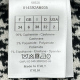 クリスチャン・ディオール Christian Dior ハウンドトゥースフーデットニットパーカー 014S92AM035 ブラック カシミヤ レディース パーカー