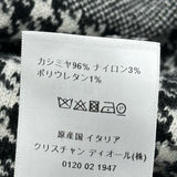 クリスチャン・ディオール Christian Dior ハウンドトゥースフーデットニットパーカー 014S92AM035 ブラック カシミヤ レディース パーカー