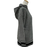 クリスチャン・ディオール Christian Dior ハウンドトゥースフーデットニットパーカー 014S92AM035 ブラック カシミヤ レディース パーカー