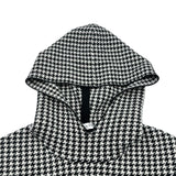 クリスチャン・ディオール Christian Dior ハウンドトゥースフーデットニットパーカー 014S92AM035 ブラック カシミヤ レディース パーカー