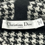 クリスチャン・ディオール Christian Dior ハウンドトゥースフーデットニットパーカー 014S92AM035 ブラック カシミヤ レディース パーカー