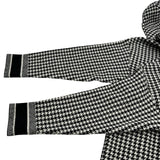 クリスチャン・ディオール Christian Dior ハウンドトゥースフーデットニットパーカー 014S92AM035 ブラック カシミヤ レディース パーカー