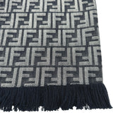 フェンディ FENDI FF総柄フリンジハーフパンツ FLP307 ネイビー コットン レディース ショートパンツ