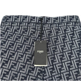 フェンディ FENDI FF総柄フリンジハーフパンツ FLP307 ネイビー コットン レディース ショートパンツ
