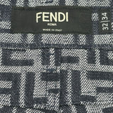 フェンディ FENDI FF総柄フリンジハーフパンツ FLP307 ネイビー コットン レディース ショートパンツ