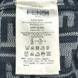 フェンディ FENDI FF総柄フリンジハーフパンツ FLP307 ネイビー コットン レディース ショートパンツ