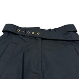 モンクレール MONCLER GONNA ベルト付 フレアスカート ブラック コットン レディース スカート