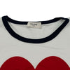 セリーヌ CELINE ハートトリオンフロゴ半袖Tシャツ 2X01L671Q ホワイト コットン レディース 半袖Ｔシャツ